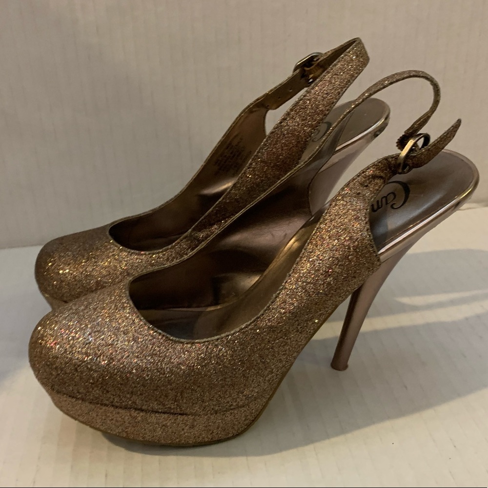 Candies platform shoes bronze gold size 6.5